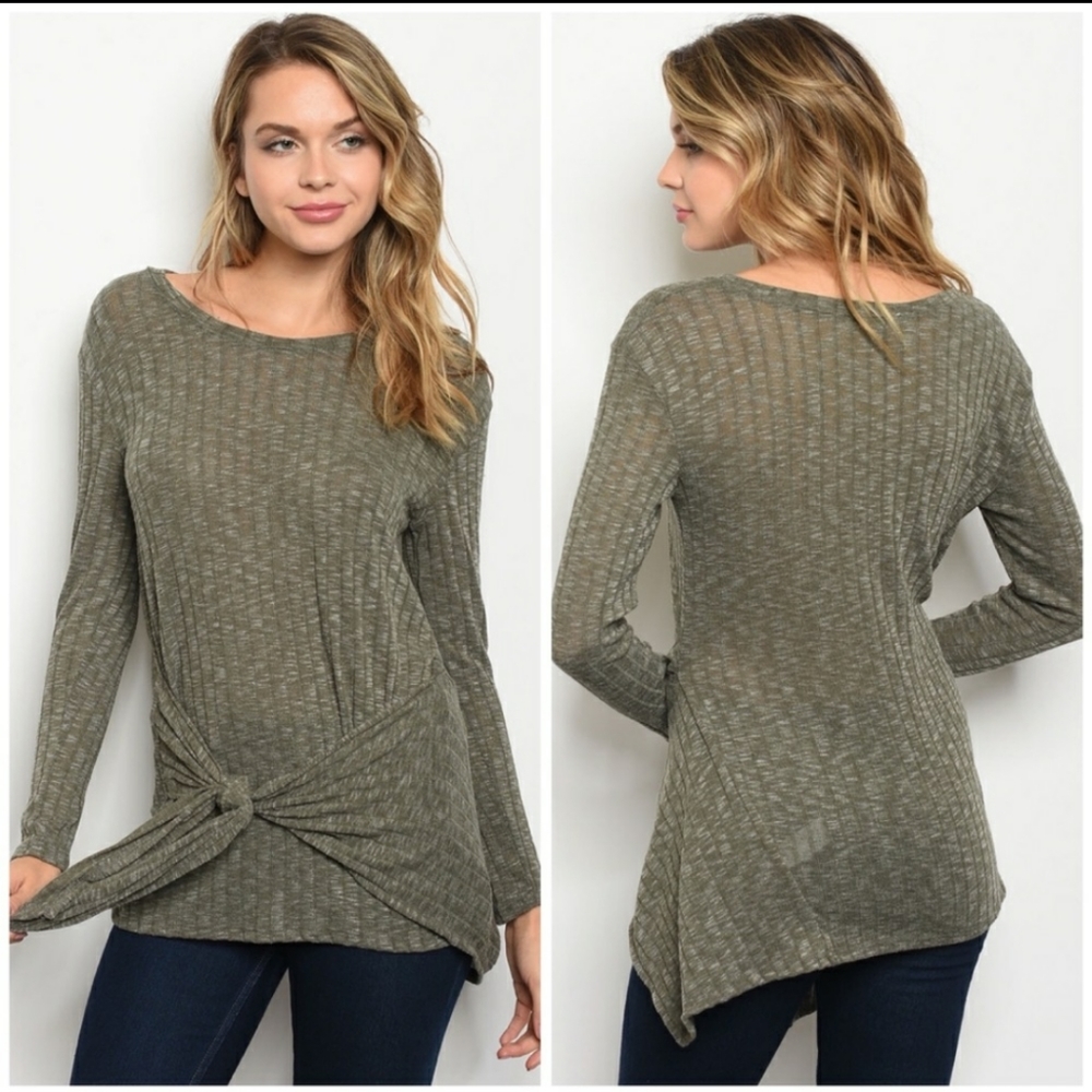 SALE🔥LAST 1! Tie Waist Tunic Top in Olive